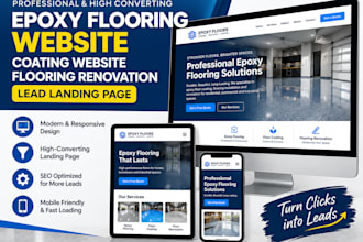 epoxy flooring website coating website flooring  renovation lead landing page
