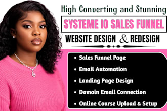 create systeme io,systeme io sales funnel,systeme io website,landing page design