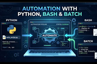 automate your tasks using python, bash, batch, and powershell