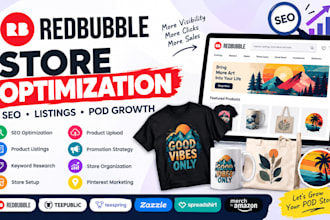 optimize your redbubble store with SEO and print on demand