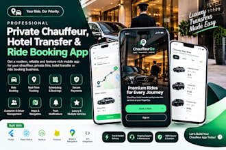 develop a private chauffeur, hotel transfer and ride booking app