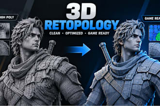 retopologize and uv unwrap your 3d model for games