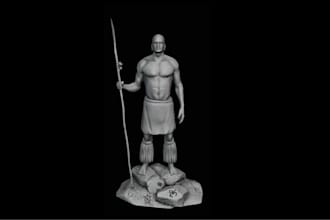 model highpoly 3d garment for a game character, 3d model for 3d printing, zbrush