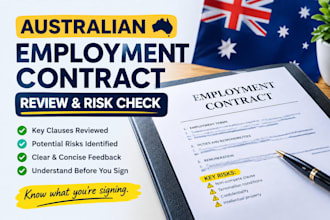review your australian employment contract and identify key risks