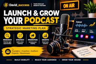 help launch and grow your podcast with a strategic marketing plan