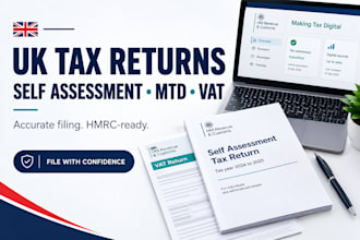 file UK self assessment tax return, mtd vat return and company accounts