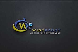 design modern export, logistics, global business, and eco logo