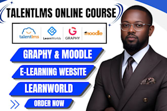create your talentlms online course, graphy, moodle, learndash and tutorlms