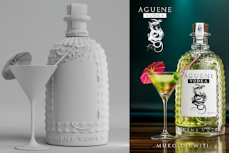create realistic 3d product renders and packaging mockups