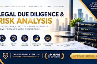 conduct legal document due diligence and business