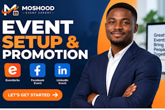 manage and promote your eventbrite, facebook and linkedin event