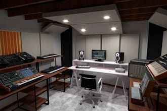 design music recording studio, mixing and  home studio,acoustic interior design