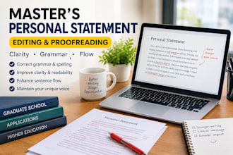 edit your masters personal statement for clarity and grammar