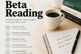 beta read your novel and provide honest detailed reader feedback