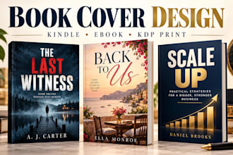 design professional ebook covers for kindle ebook and  paperback