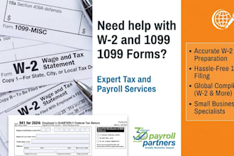 help with 1099 w2 w3 and 941 payroll tax compliance