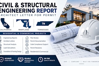 california and maryland tn civil structural engineering report architect letter