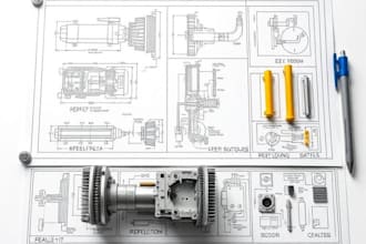 design technical cad drawings for manufacturing and fabrication