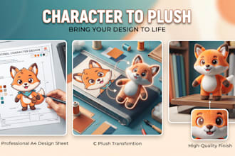 turn your character into a custom plush toy design