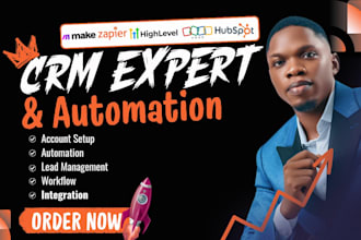 hubspot crm setup hubspot automation zoho crm gohighlevel crm make integration