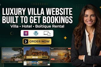 design a luxury villa wordpress website with direct booking