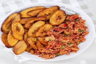 teach you how to fry plantain and egg