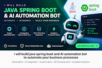build java spring boot and ai automation bots