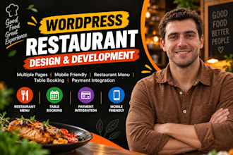 create restaurant booking website, cafe, bakery and grocery for online ordering
