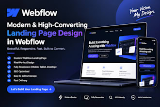 design crisp landing page for your webflow website