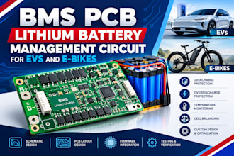 design bms pcb, lithium battery management circuit for evs and e bikes