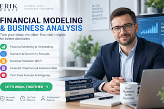build a financial model, forecast, valuation, scenario and sensitivity analysis