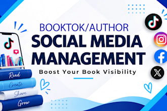 manage booktok marketing author social media  book promotion and booktok video