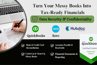 do quickbooks bookkeeping and clean up messy books