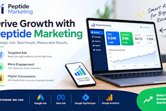 be your peptide marketing expert, run compliant peptide meta ads and google ads