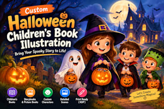 halloween illustration halloween children book illustration halloween storybook
