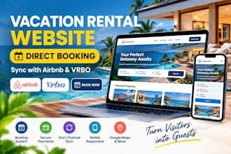build a vacation rental direct booking website synced with airbnb and vrbo
