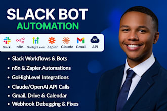connect slack bot n8n gohighlevel zapier claude gmail api workflow integration