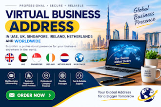 provide virtual business address in UK uae singapore ireland netherlands