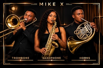 record piano accompaniments for brass section of your song