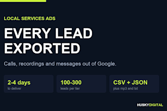 export your local services ads leads, calls and recordings