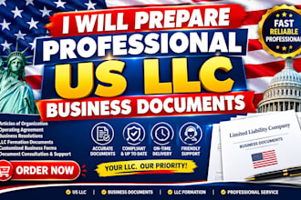 prepare professsional US llc business documents