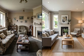 do virtual renovation, furniture removal, virtual staging and interior design