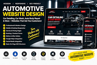 car detailing website auto detailing website car wash website auto body repair