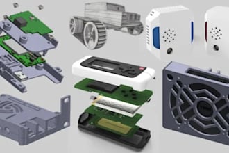 design a 3d cad sensor housing and pcb enclosure