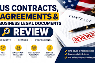 review US contracts, agreements and business legal documents
