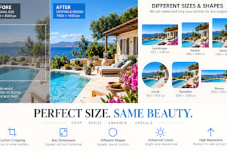 optimise, resize your fotos for websites, bookings