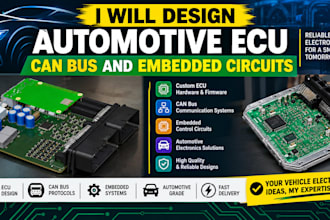design automotive ecu, can bus and embedded circuits