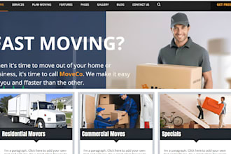build squarespace moving company website relocation service website