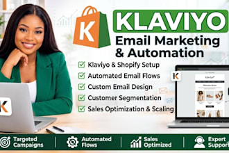 setup klaviyo  email marketing, klaviyo flows and shopify email automation
