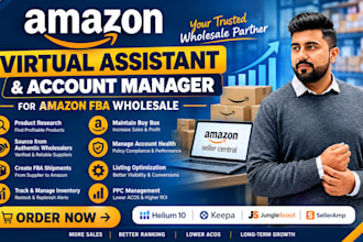 be your amazon fba wholesale VA virtual assistant account manager